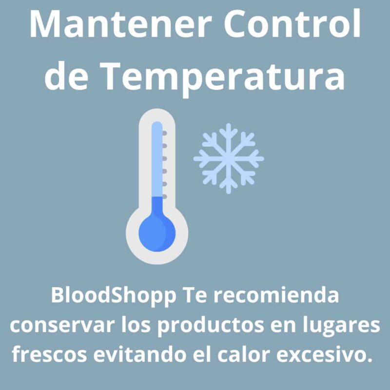 Recomendación de mantener productos en lugares frescos para evitar calor