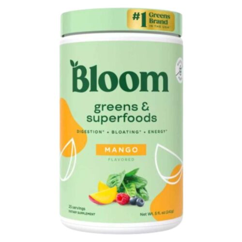 Suplemento Bloom Mango en polvo con superfoods y probióticos