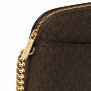 Bolsa Crossbody Michael Kors Monograma Café