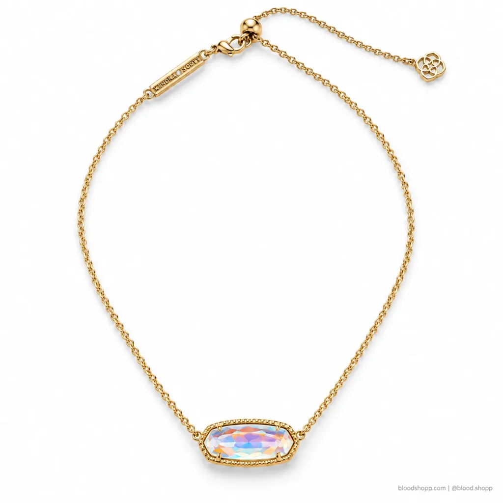 Collar Kendra Scott Eva Dorado con Cuarzo Rosa