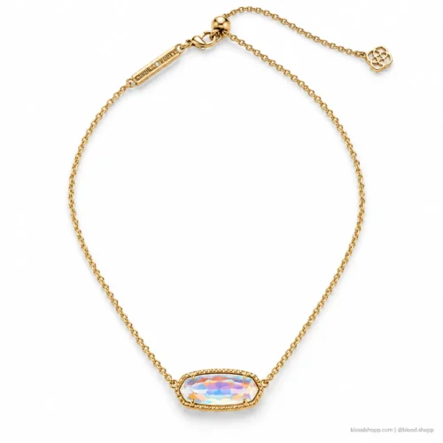 Collar Kendra Scott Eva Dorado con Cuarzo Rosa