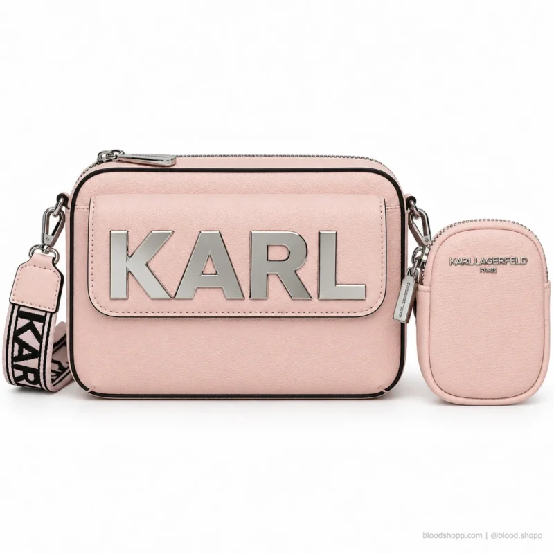 Bolsa Crossbody Karl Lagerfeld Paris Maybelle Lotus con Pouch