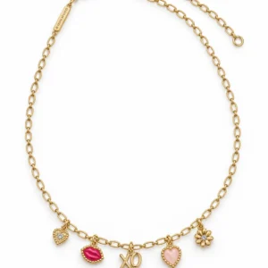 Collar Kendra Scott Henley Charm Strand Gold/Pink Mix