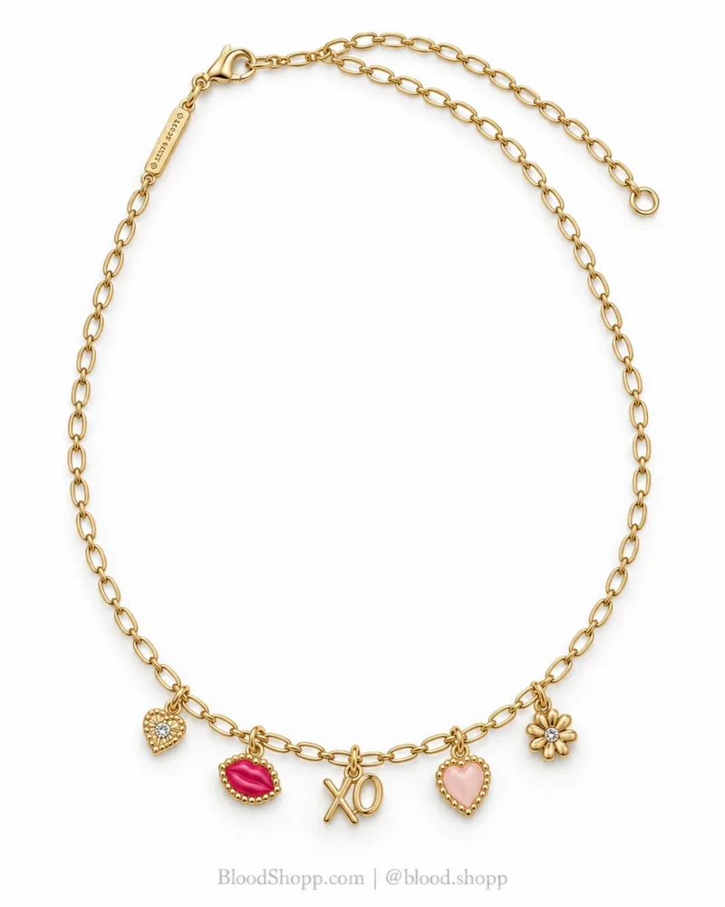 Collar Kendra Scott Henley Charm Strand Gold/Pink Mix