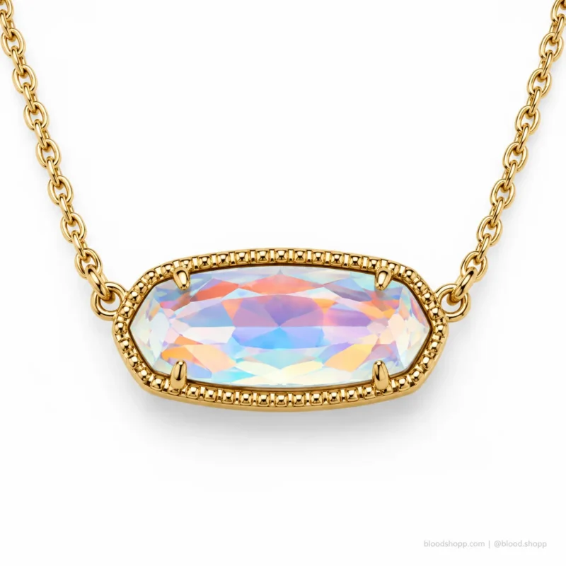 Collar Kendra Scott Eva Dorado con Cuarzo Rosa