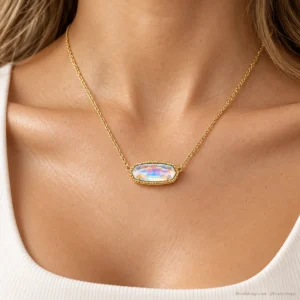 Collar Kendra Scott Eva Dorado con Cuarzo Rosa