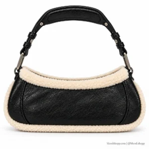 Bolsa Shoulder Steve Madden BSLOANE2 Negra con Borrega