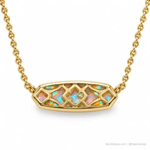 Collar Kendra Scott Eva Dorado con Cuarzo Rosa