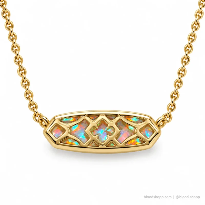 Collar Kendra Scott Eva Dorado con Cuarzo Rosa