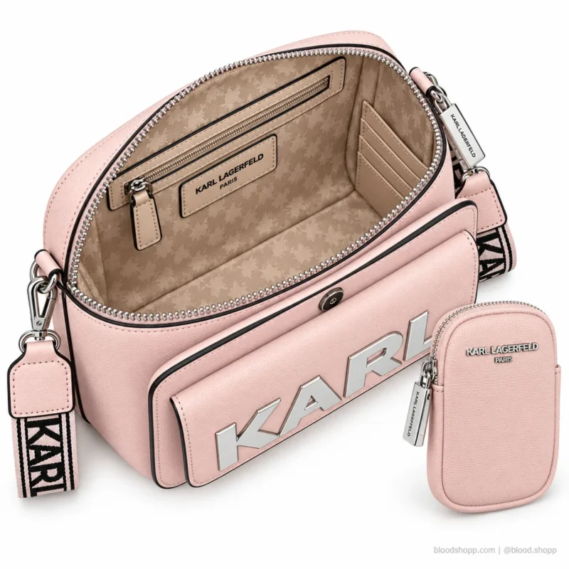 Bolsa Crossbody Karl Lagerfeld Paris Maybelle Lotus con Pouch