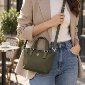 Bolso Mini Tote Crossbody Tommy Hilfiger Meredith II Verde Oliva