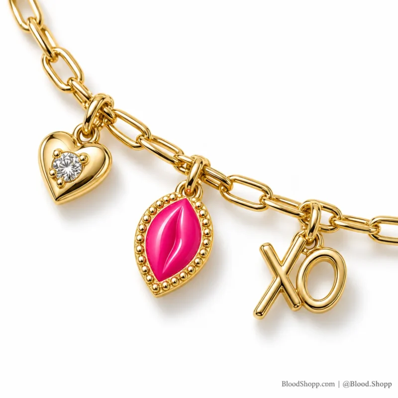 Collar Kendra Scott Henley Charm Strand Gold/Pink Mix