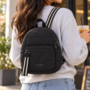 Mochila Mini Convertible PINK by Victoria’s Secret Negra
