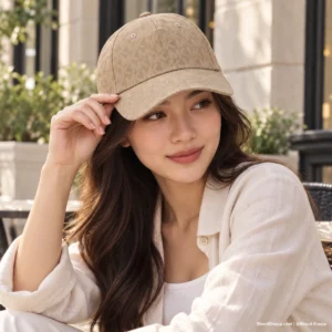 Gorra Michael Kors Monogram Caqui Ajustable