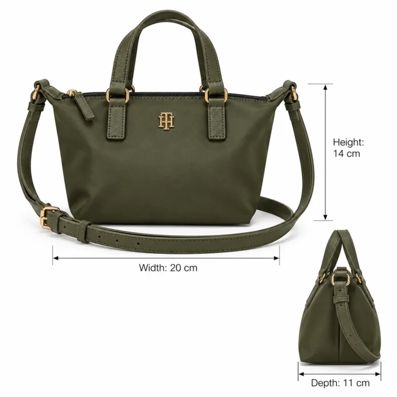 Bolso Mini Tote Crossbody Tommy Hilfiger Meredith II Verde Oliva