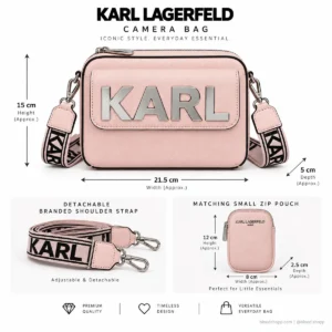 Bolsa Crossbody Karl Lagerfeld Paris Maybelle Lotus con Pouch