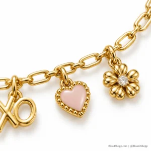 Collar Kendra Scott Henley Charm Strand Gold/Pink Mix