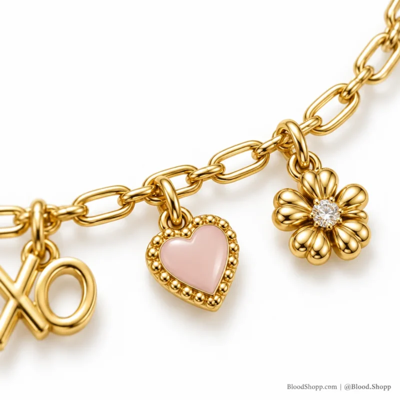 Collar Kendra Scott Henley Charm Strand Gold/Pink Mix