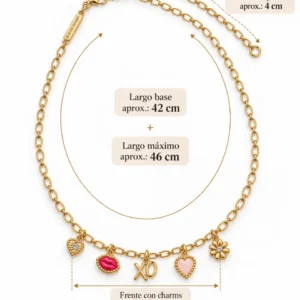 Collar Kendra Scott Henley Charm Strand Gold/Pink Mix