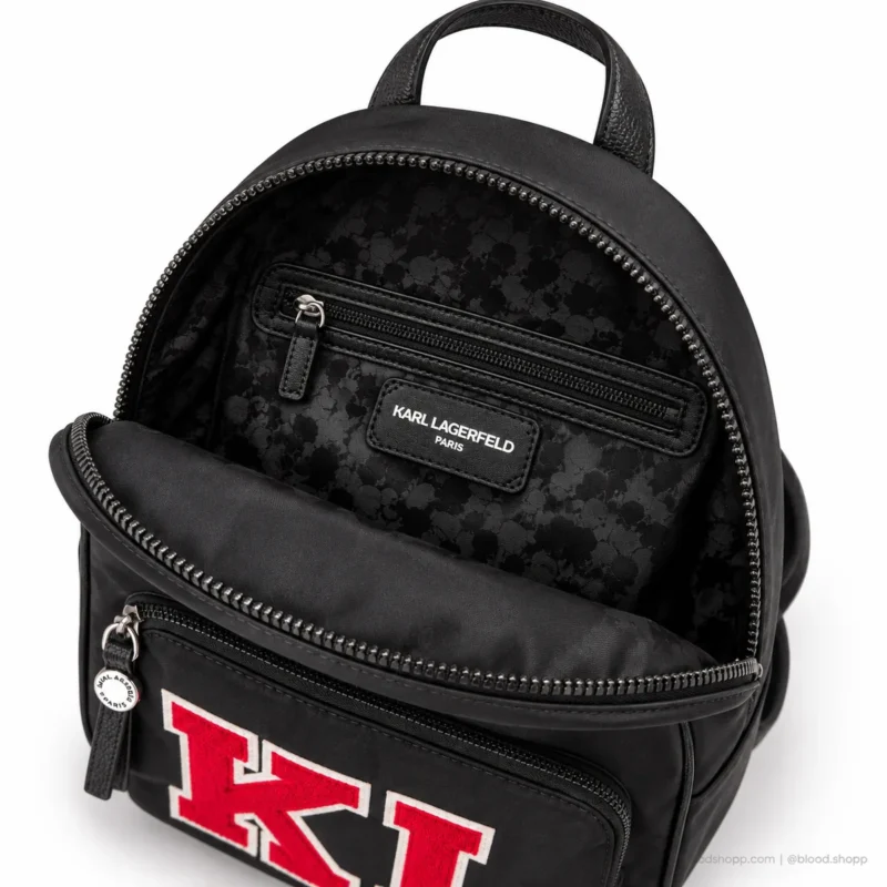 Mochila Karl Lagerfeld Paris Khloe Amour LH5KX8CD Negra con Parches KL