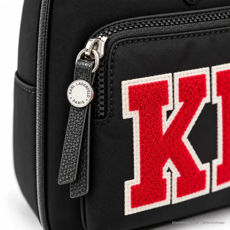 Mochila Karl Lagerfeld Paris Khloe Amour LH5KX8CD Negra con Parches KL