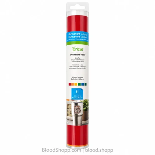 Cricut Premium Vinyl Brights Sampler de 6 hojas vista frontal