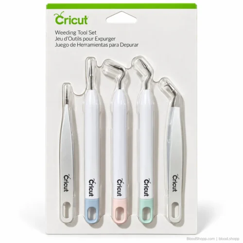 Cricut Weeding Tool Set original de 5 herramientas para depilar vinil, vista frontal del empaque