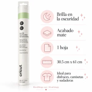 Beneficios del vinilo Cricut Glow-in-the-Dark mate de 30.5 × 61 cm