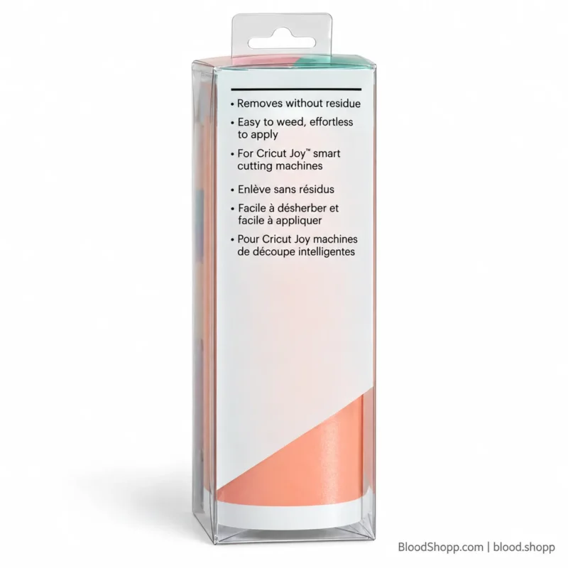 Lateral de Cricut Joy Smart Vinyl Removable con beneficios de uso y compatibilidad