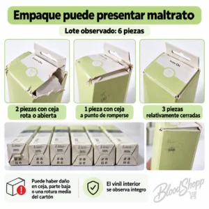 Infografía de referencia sobre cajas Cricut Iron-On con pestañas, bordes y cartón dañados