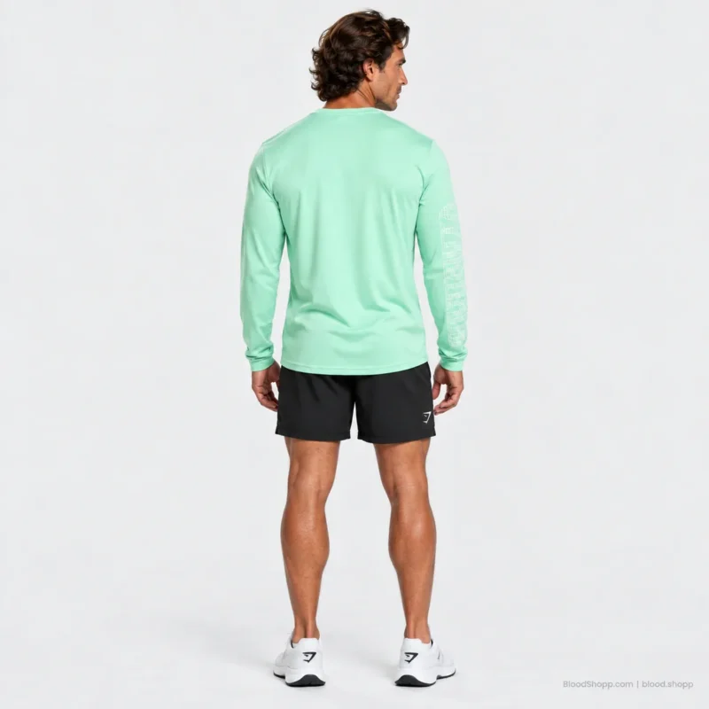 Gymshark Conditioning Goods Long Sleeve T-Shirt verde vista trasera