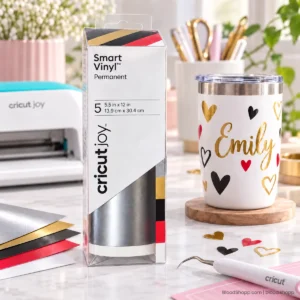 Cricut Joy Smart Vinyl Permanent Elegance aplicado en un proyecto de personalización